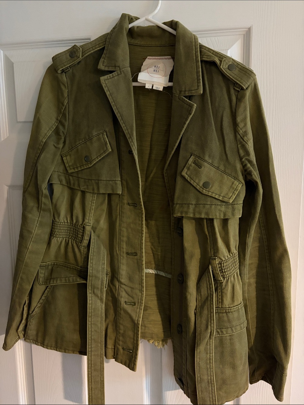 Women’s Olive Utility Field Jacket with Belt